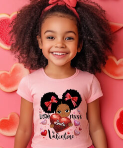 Personalized Little Miss Valentine Shirt, Valentines Kids Shirt QFTO4181205