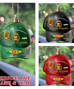 Personalized Vietnam Veteran Cap Car Ornament Acrylic, Keychain QFTD5040101