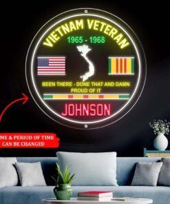 Personalized Vietnam Veteran Neon Sign Led Light QFTD5040202