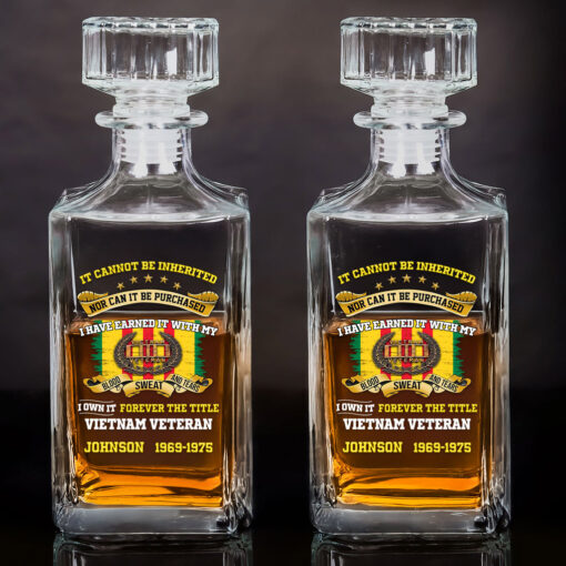 Personalized Vietnam Vetetan Whiskey Bottle QFNT5270201