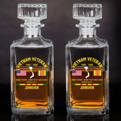 Personalized Vietnam Vetetan Whiskey Bottle QFNT5270202