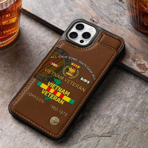 Personalized Vietnam Veteran Leather Flip Wallet Phone Case QFHM5270204 - Image 6