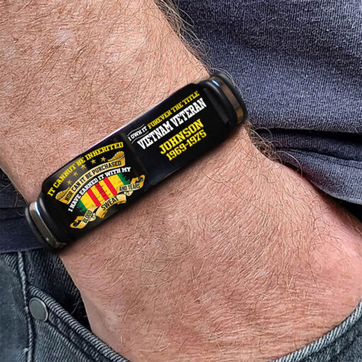 Personalized Vietnam Veteran Bracelet, I Have Earned It With My Blood Sweat And Tears - I Own It Forever The Title Vietnam Veteran Bracelet NPND5150302