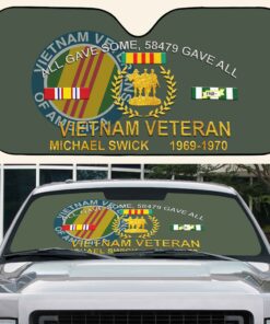 Personalized Vietnam Veteran Car Sunshade QFPY5280202