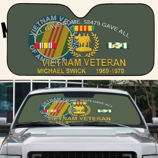 Personalized Vietnam Veteran Car Sunshade QFPY5280202