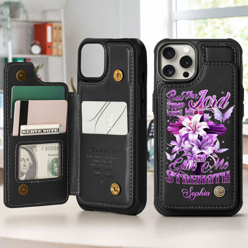 Personalized Name Jesus Leather Flip Wallet Phone Case Christain Gifts, Religious Gift For Woman UKTO5190303 - Image 2