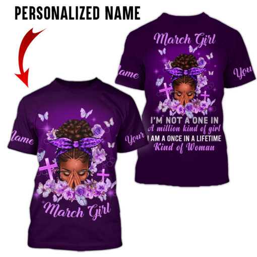 Personalized Name March Girl 3D All Over Printed Clothes QFYY4110701 -3