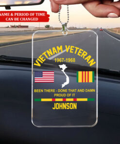 Personalized Vietnam Veteran Rear View Mirror Accessory QFNT5200303