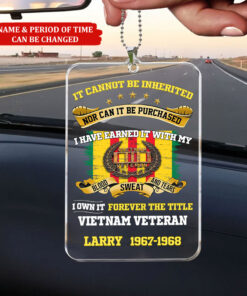 Personalized Vietnam Veteran Rear View Mirror Accessory QFNT5210302