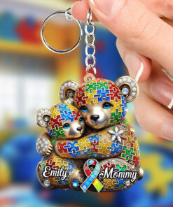 Personalized Autism Awareness Acrylic Car Ornament, Keychain QFTD5250302