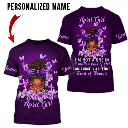 Personalized Name April Girl 3D All Over Printed Clothes QFYY4110701 -4