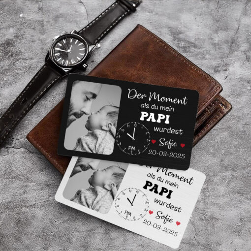 Custom Photo The Moment You Become My Dad Wallet Card For Germany Dad THHH260403 - Image 2