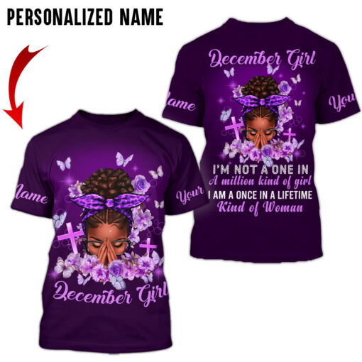 Personalized Name December Girl 3D All Over Printed Clothes QFYY4110701 -12