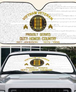 Personalized Vietnam Veteran Car Sunshade QFPY5280204