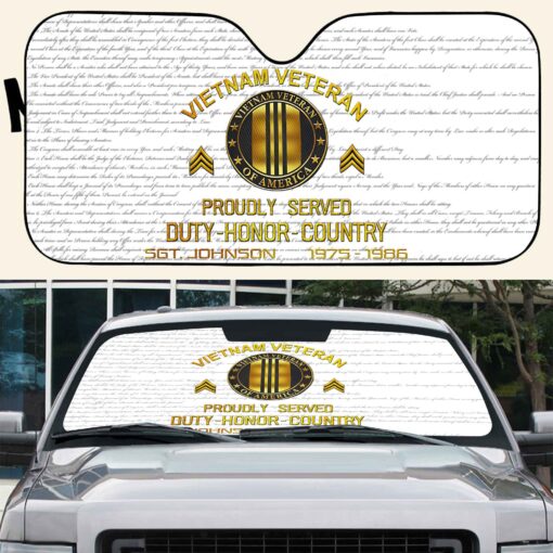 Personalized Vietnam Veteran Car Sunshade QFPY5280204