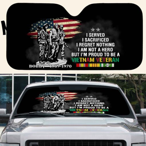 Personalized Vietnam Veteran Car Sunshade QFPY5280205