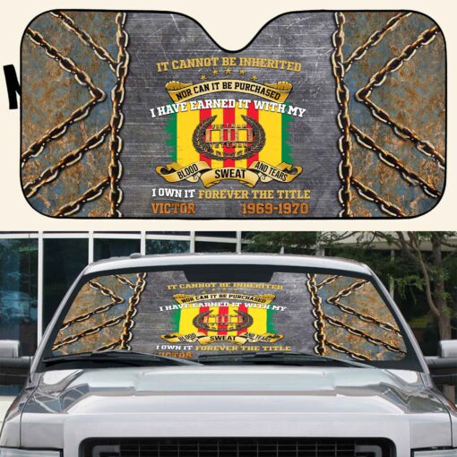 Personalized Vietnam Veteran Car Sunshade QFPY5280206