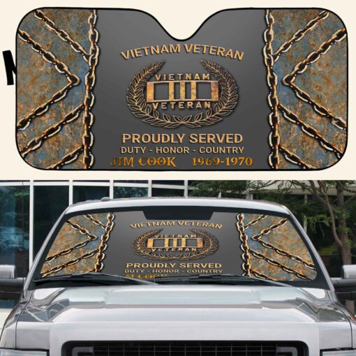 Personalized Vietnam Veteran Car Sunshade QFPY5280201