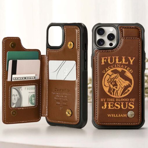 Personalized Jesus Leather Flip Wallet Phone Case QFHM5030301