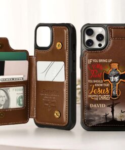 Personalized Jesus Leather Flip Wallet Phone Case QFHM5030302