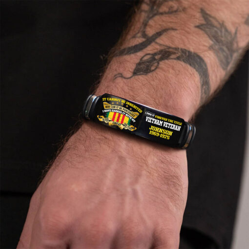 Personalized Vietnam Veteran Bracelet, I Have Earned It With My Blood Sweat And Tears - I Own It Forever The Title Vietnam Veteran Bracelet NPND5150302 - Image 2