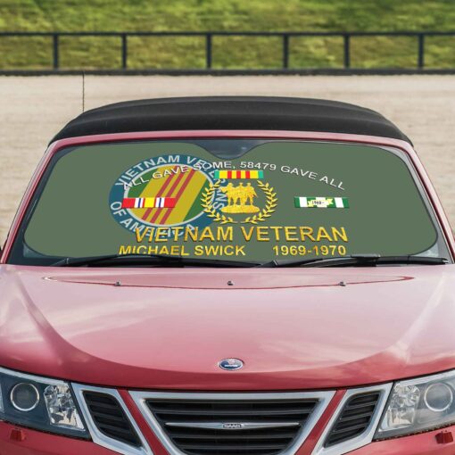 Personalized Vietnam Veteran Car Sunshade QFPY5280202 - Image 7