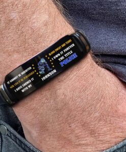 Personalized Police Bracelet, Police Officer Gift, Thin Blue Line UKHM5240301