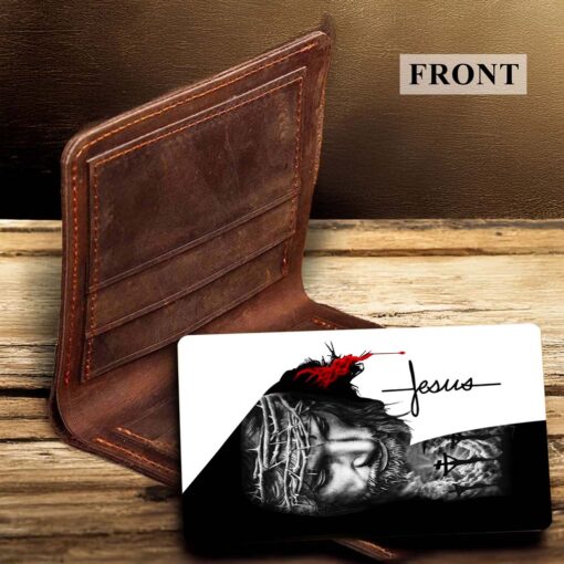 Personalized Jesus Wallet Card QFHM5040302 - Image 2