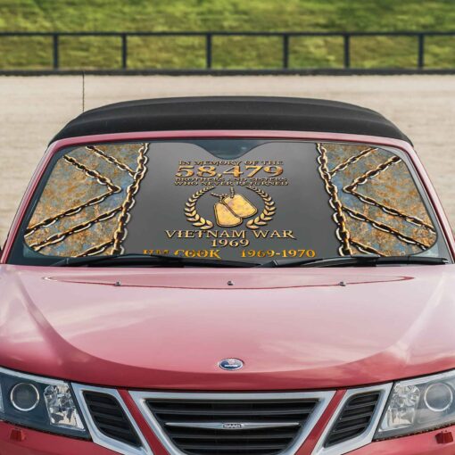 Personalized Vietnam Veteran Car Sunshade QFPY5280203 - Image 2