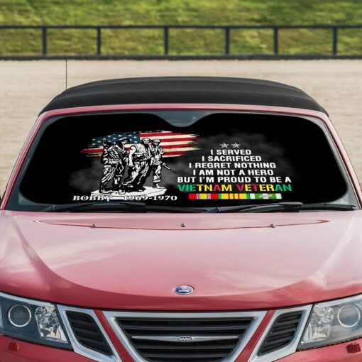 Personalized Vietnam Veteran Car Sunshade QFPY5280205 - Image 7