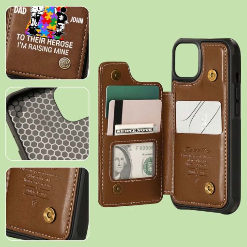 Custom Autism Dad Leather Flip Wallet Phone Case UKND5110302 - Image 9