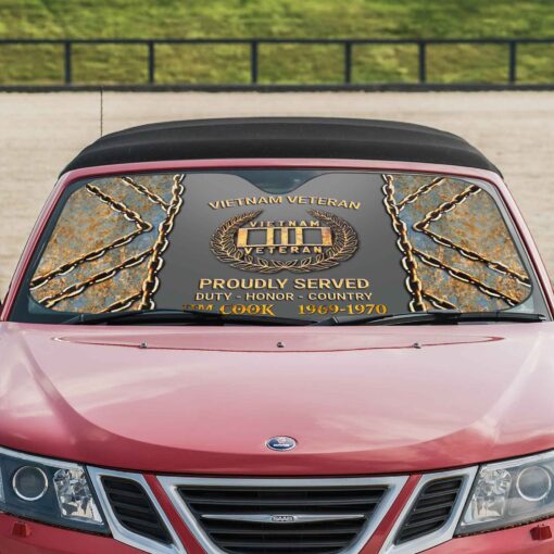 Personalized Vietnam Veteran Car Sunshade QFPY5280201 - Image 2