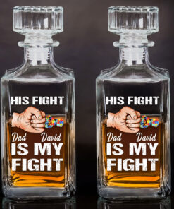 Custom Autism Dad  Whiskey Bottle, Gift For Autism Family, Father Day Gift UKHH5210303