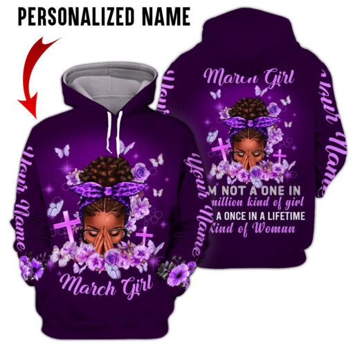 Personalized Name March Girl 3D All Over Printed Clothes QFYY4110701 -3 - Image 3