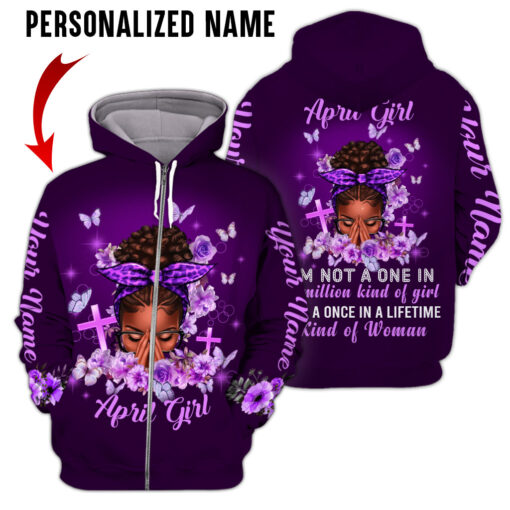 Personalized Name April Girl 3D All Over Printed Clothes QFYY4110701 -4 - Image 4