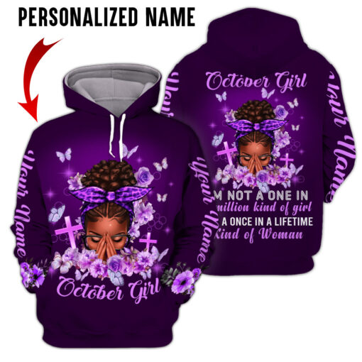 Personalized Name October Girl 3D All Over Printed Clothes QFYY4110701 -10 - Image 3