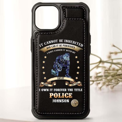 Personalized Police Leather Flip Wallet Phone Case UKHM5060302 - Image 3