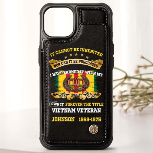 Personalized Vietnam Veteran Leather Flip Wallet Phone Case QFHM5060305 - Image 3