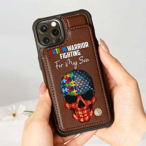 Custom Autism Dad Leather Flip Wallet Phone Case UKND5110303 - Image 6