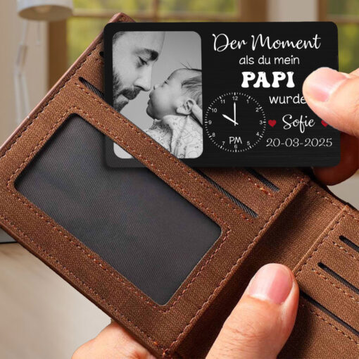 Custom Photo The Moment You Become My Dad Wallet Card For Germany Dad THHH260403 - Image 4