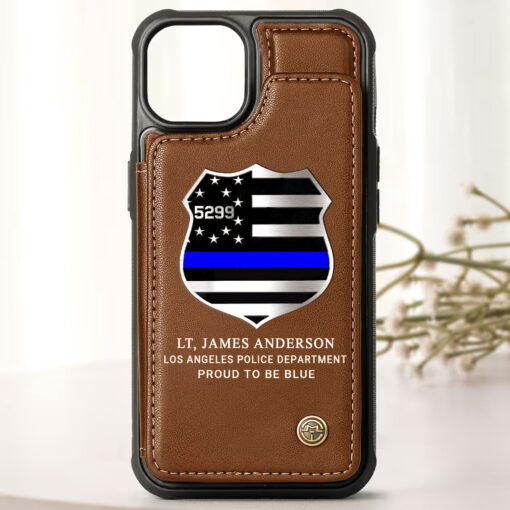 Personalized Police Leather Flip Wallet Phone Case UKHM5060301 - Image 4