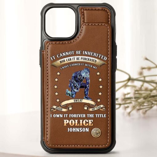 Personalized Police Leather Flip Wallet Phone Case UKHM5060302 - Image 4