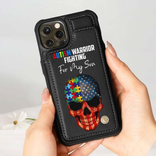 Custom Autism Dad Leather Flip Wallet Phone Case UKND5110303 - Image 5