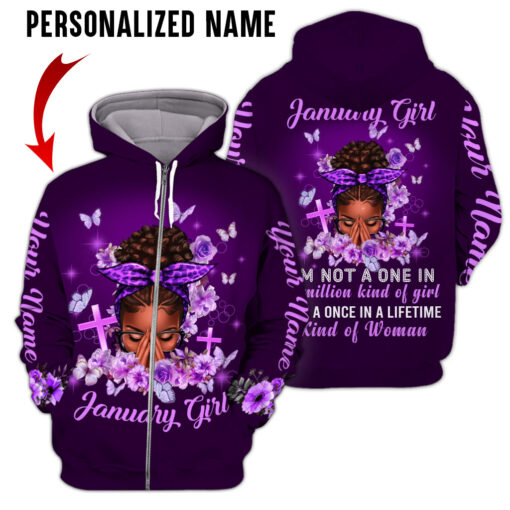 Personalized Name January Girl 3D All Over Printed Clothes QFYY4110701 -1 - Image 4