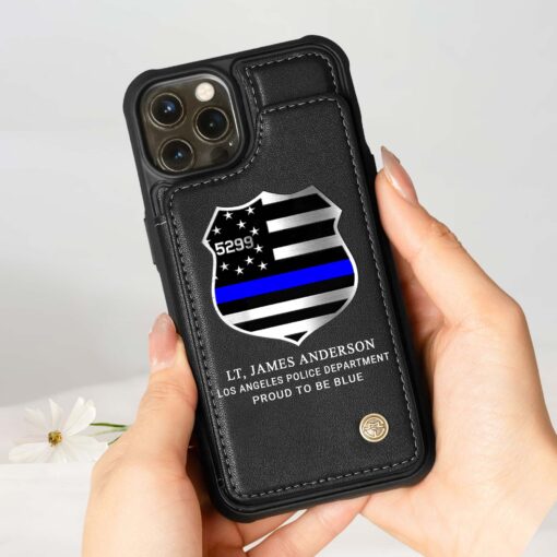 Personalized Police Leather Flip Wallet Phone Case UKHM5060301 - Image 5