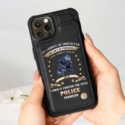 Personalized Police Leather Flip Wallet Phone Case UKHM5060302 - Image 5