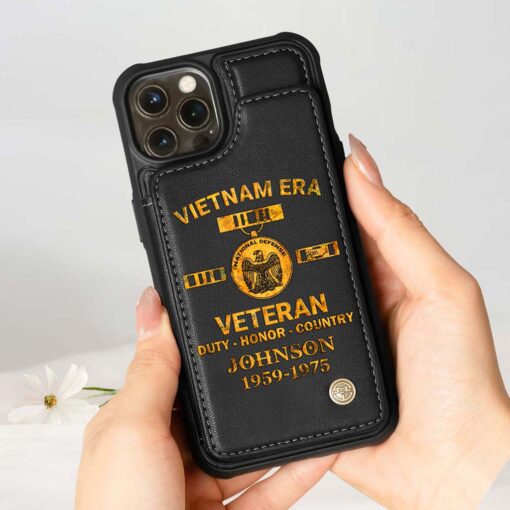 Personalized Vietnam Veteran Leather Flip Wallet Phone Case UKHM5070305 - Image 5