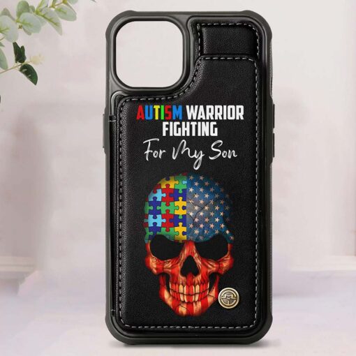 Custom Autism Dad Leather Flip Wallet Phone Case UKND5110303 - Image 3