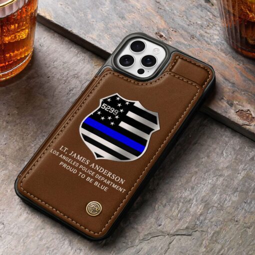 Personalized Police Leather Flip Wallet Phone Case UKHM5060301 - Image 6