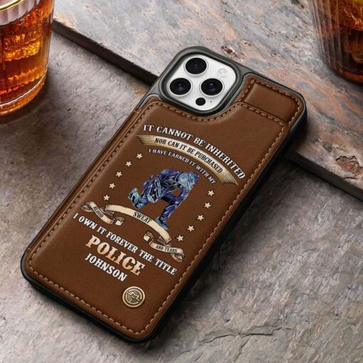 Personalized Police Leather Flip Wallet Phone Case UKHM5060302 - Image 6